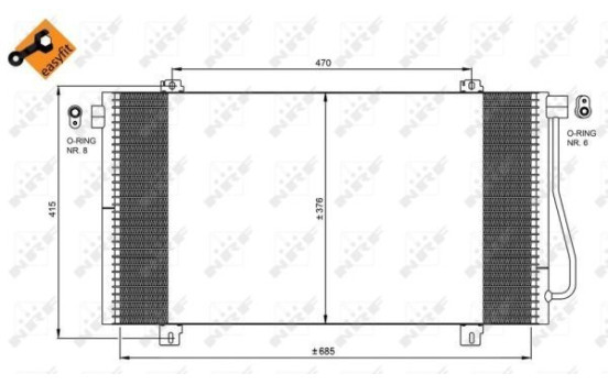 Condenser, air conditioning EASY FIT 350030 NRF, Image 3