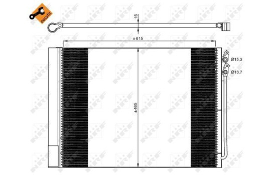 Condenser, air conditioning EASY FIT 350033 NRF, Image 2