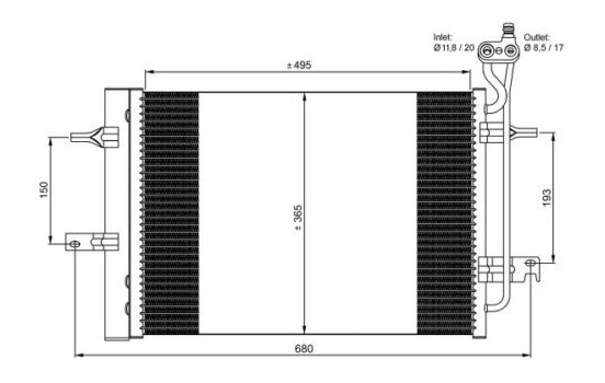 Condenser, air conditioning EASY FIT 350034 NRF, Image 3