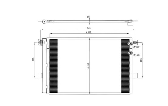 Condenser, air conditioning EASY FIT 350041 NRF, Image 6
