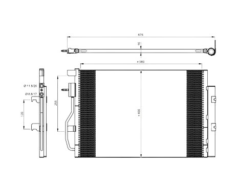 Condenser, air conditioning EASY FIT 350044 NRF, Image 4