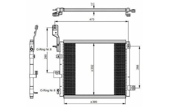 Condenser, air conditioning EASY FIT 350047 NRF, Image 6