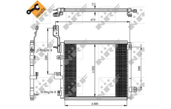 Condenser, air conditioning EASY FIT 350047 NRF, Image 5