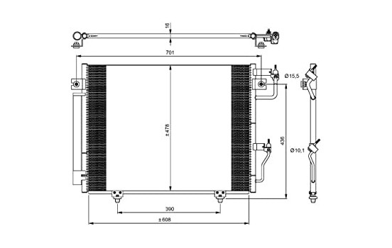 Condenser, air conditioning EASY FIT 350049 NRF, Image 6