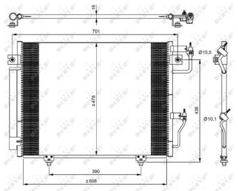 Condenser, air conditioning EASY FIT 350049 NRF, Image 2