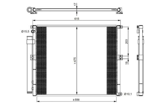 Condenser, air conditioning EASY FIT 350050 NRF, Image 7