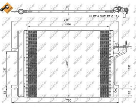 Condenser, air conditioning EASY FIT 350052 NRF, Image 4