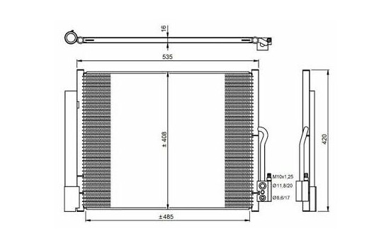 Condenser, air conditioning EASY FIT 350053 NRF, Image 7