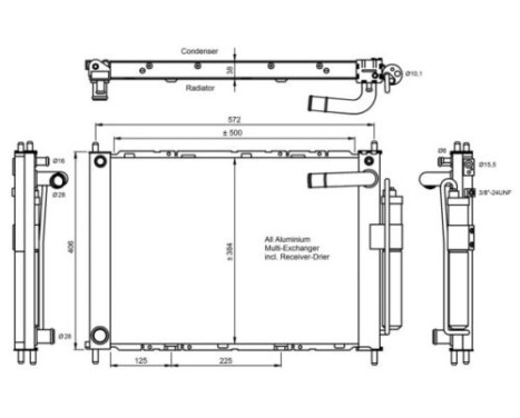 Condenser, air conditioning EASY FIT 350055 NRF, Image 2