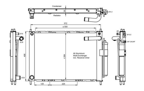 Condenser, air conditioning EASY FIT 350055 NRF, Image 2