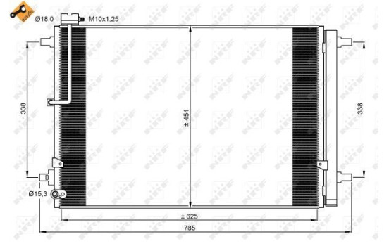 Condenser, air conditioning EASY FIT 350059 NRF, Image 3