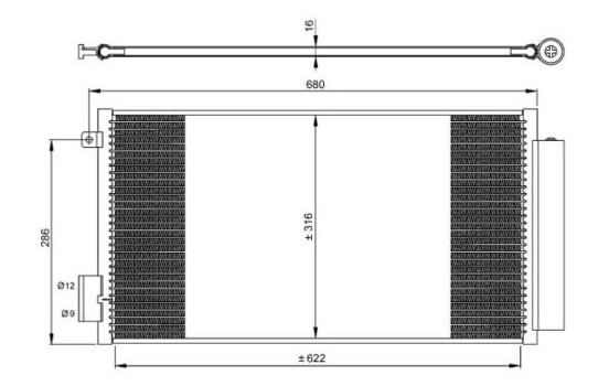 Condenser, air conditioning EASY FIT 350061 NRF