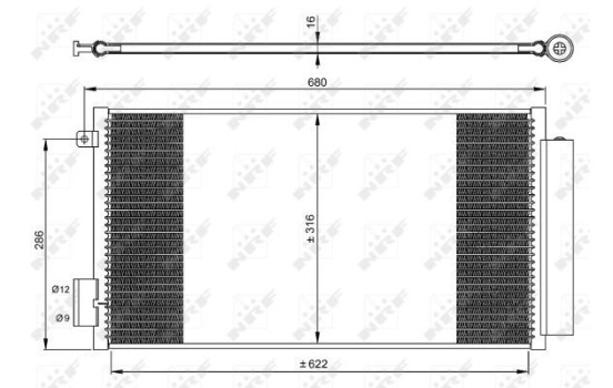 Condenser, air conditioning EASY FIT 350061 NRF, Image 2