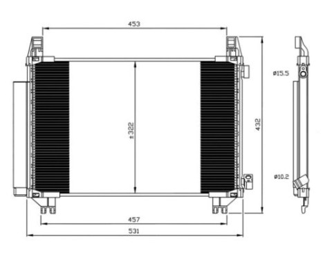 Condenser, air conditioning EASY FIT 350062 NRF, Image 2