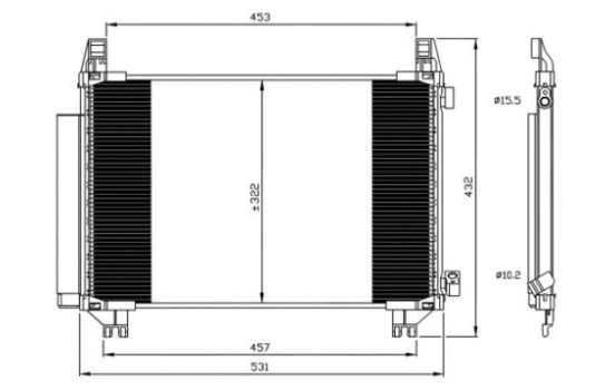 Condenser, air conditioning EASY FIT 350062 NRF, Image 2