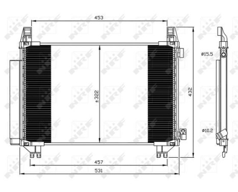 Condenser, air conditioning EASY FIT 350062 NRF, Image 3