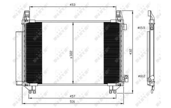 Condenser, air conditioning EASY FIT 350062 NRF, Image 3