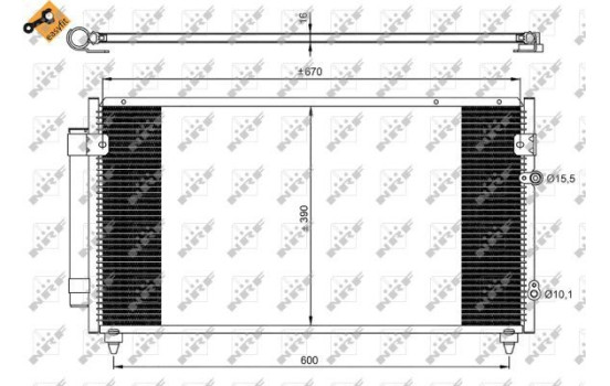 Condenser, air conditioning EASY FIT 350072 NRF, Image 3