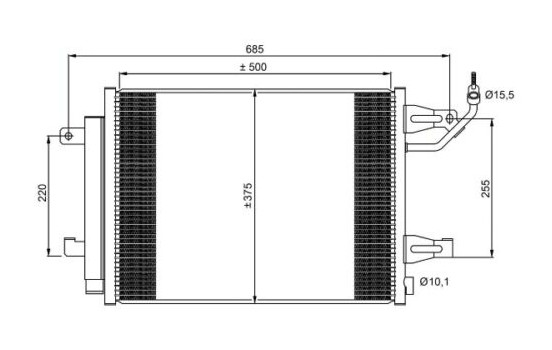 Condenser, air conditioning EASY FIT 350073 NRF, Image 2