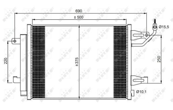 Condenser, air conditioning EASY FIT 350073 NRF, Image 3