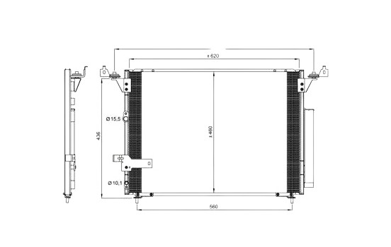 Condenser, air conditioning EASY FIT 350076 NRF, Image 5
