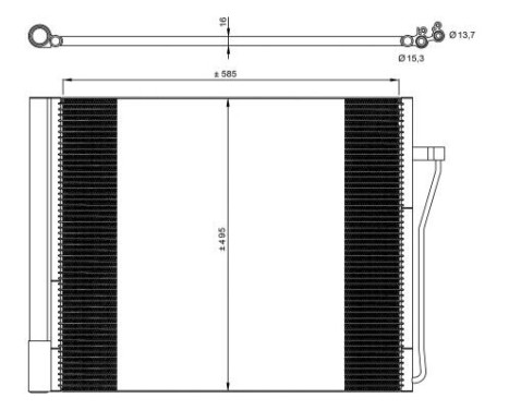Condenser, air conditioning EASY FIT 350077 NRF, Image 3