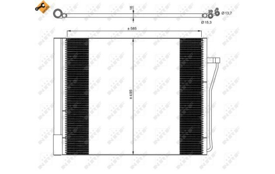 Condenser, air conditioning EASY FIT 350077 NRF, Image 4