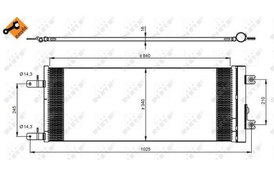Condenser, air conditioning EASY FIT 350085 NRF, Image 7