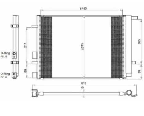 Condenser, air conditioning EASY FIT 350095 NRF