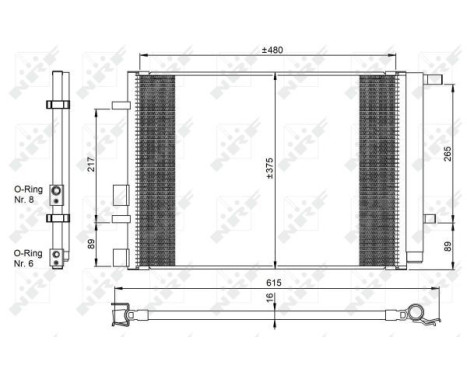 Condenser, air conditioning EASY FIT 350095 NRF, Image 2