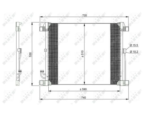 Condenser, air conditioning EASY FIT 350099 NRF, Image 2