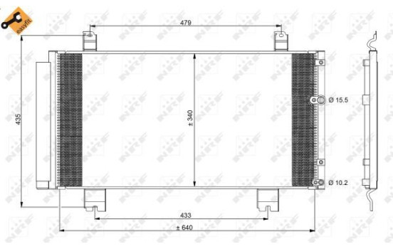 Condenser, air conditioning EASY FIT 350100 NRF