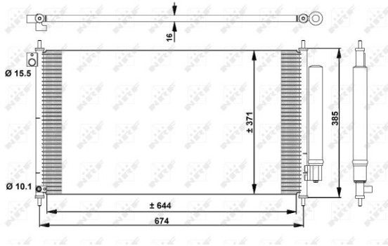Condenser, air conditioning EASY FIT 350121 NRF, Image 7