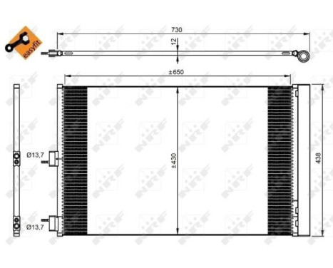 Condenser, air conditioning EASY FIT 350206 NRF, Image 4