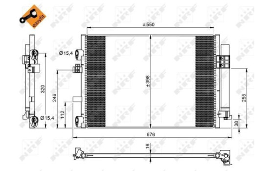 Condenser, air conditioning EASY FIT 350209 NRF, Image 4