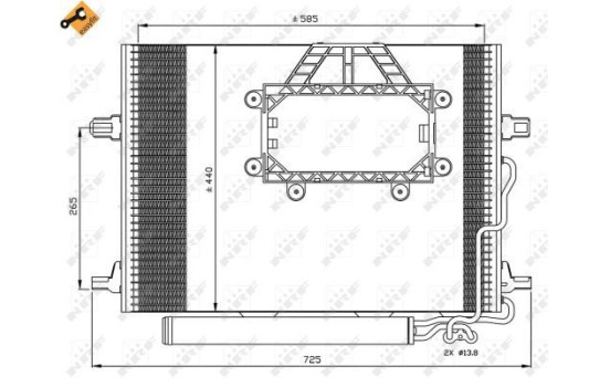 Condenser, air conditioning EASY FIT 350211 NRF, Image 2