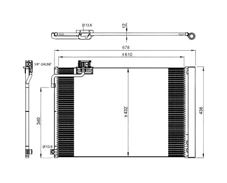 Condenser, air conditioning EASY FIT 350214 NRF, Image 2