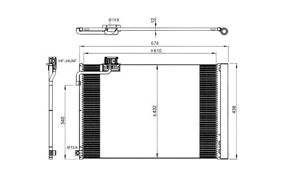 Condenser, air conditioning EASY FIT 350214 NRF, Image 2
