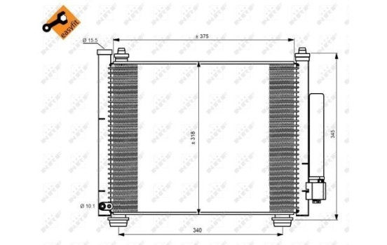 Condenser, air conditioning EASY FIT 350216 NRF