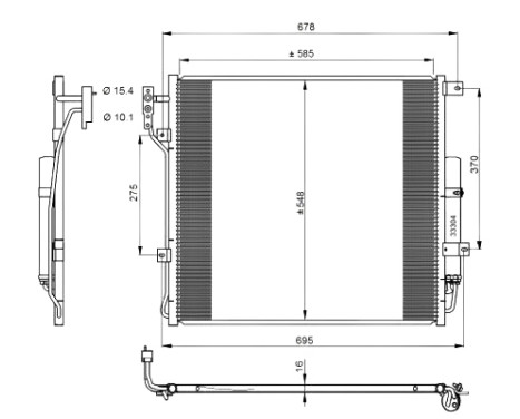 Condenser, air conditioning EASY FIT 350220 NRF, Image 3