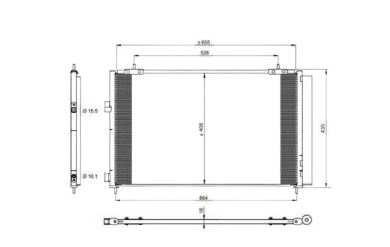 Condenser, air conditioning EASY FIT 350222 NRF, Image 2