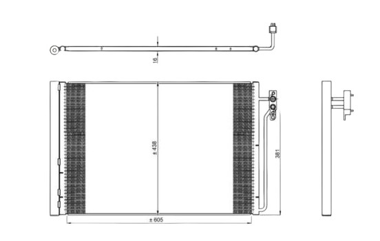Condenser, air conditioning EASY FIT 350224 NRF