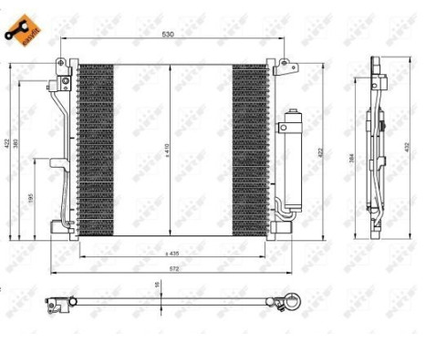 Condenser, air conditioning EASY FIT 350226 NRF, Image 3