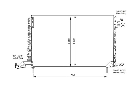 Condenser, air conditioning EASY FIT 35027 NRF, Image 7