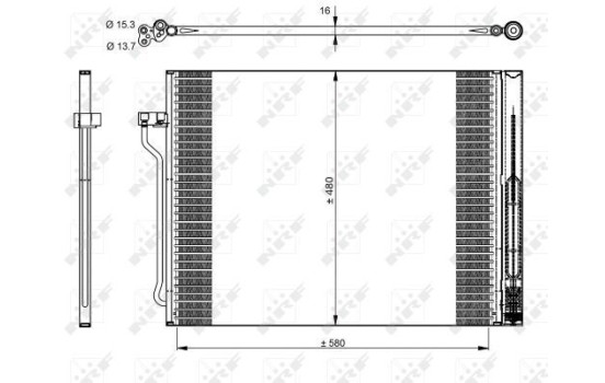 Condenser, air conditioning EASY FIT 350325 NRF, Image 3