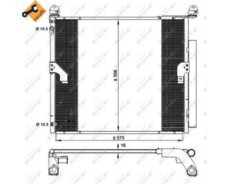 Condenser, air conditioning EASY FIT 350335 NRF