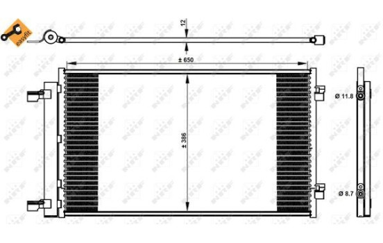 Condenser, air conditioning EASY FIT 350339 NRF, Image 3