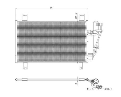 Condenser, air conditioning EASY FIT 350361 NRF, Image 5