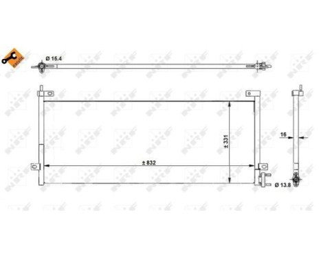 Condenser, air conditioning EASY FIT 350390 NRF, Image 3