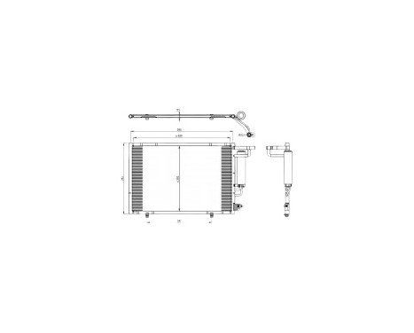 Condenser, air conditioning EASY FIT 350395 NRF, Image 7